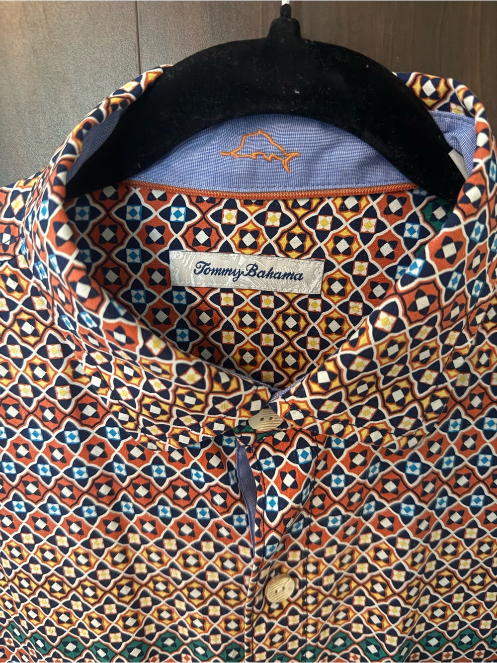 Tommy Bahama Geometric Print Button-Down Shirt - M